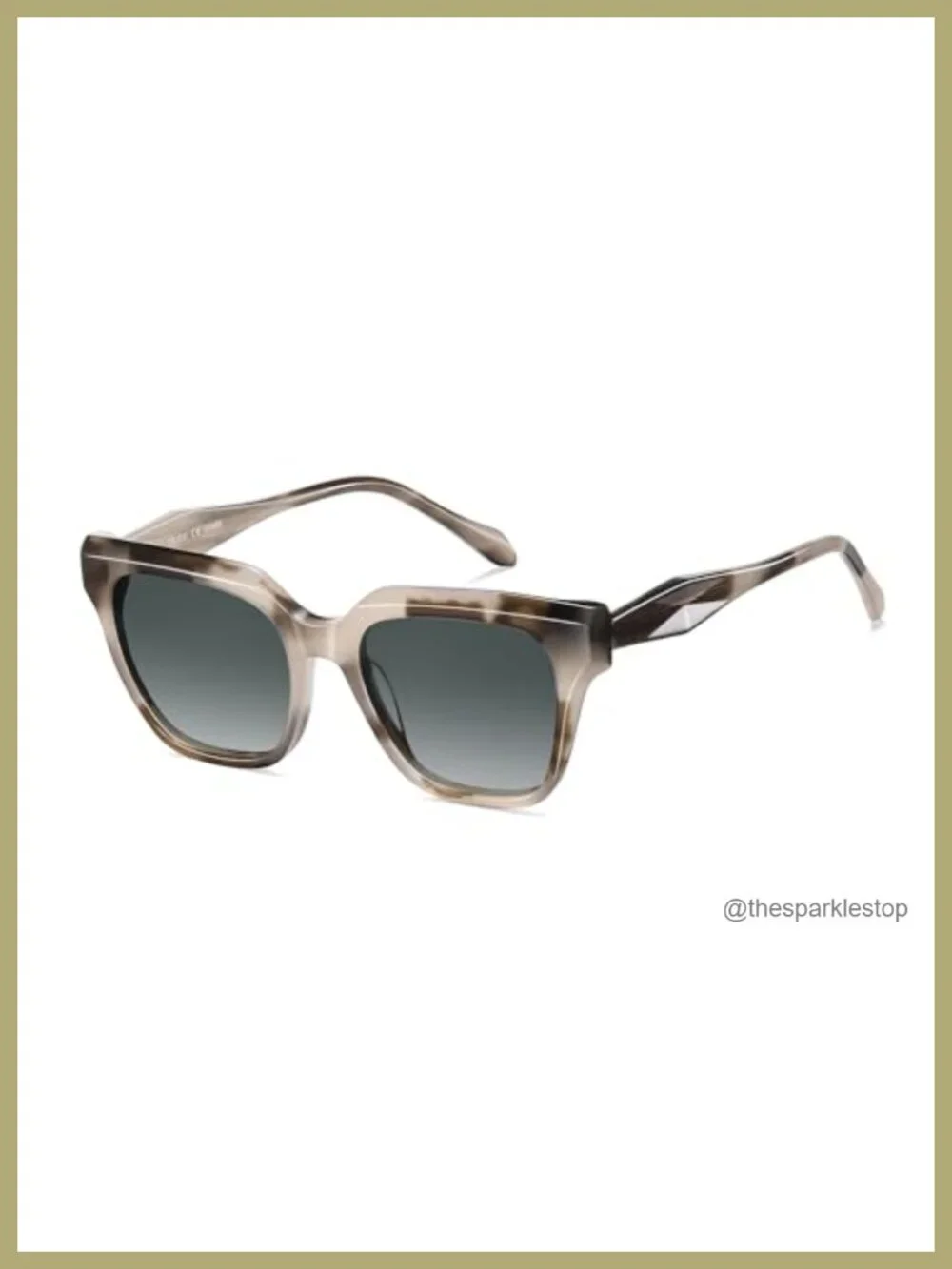 Acetate Polarized Oversize Square Sunglasses for Women UV400